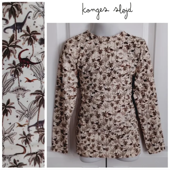 Konges Sløjd Dinosaur Rashguard Swim Top - Picture 1 of 6